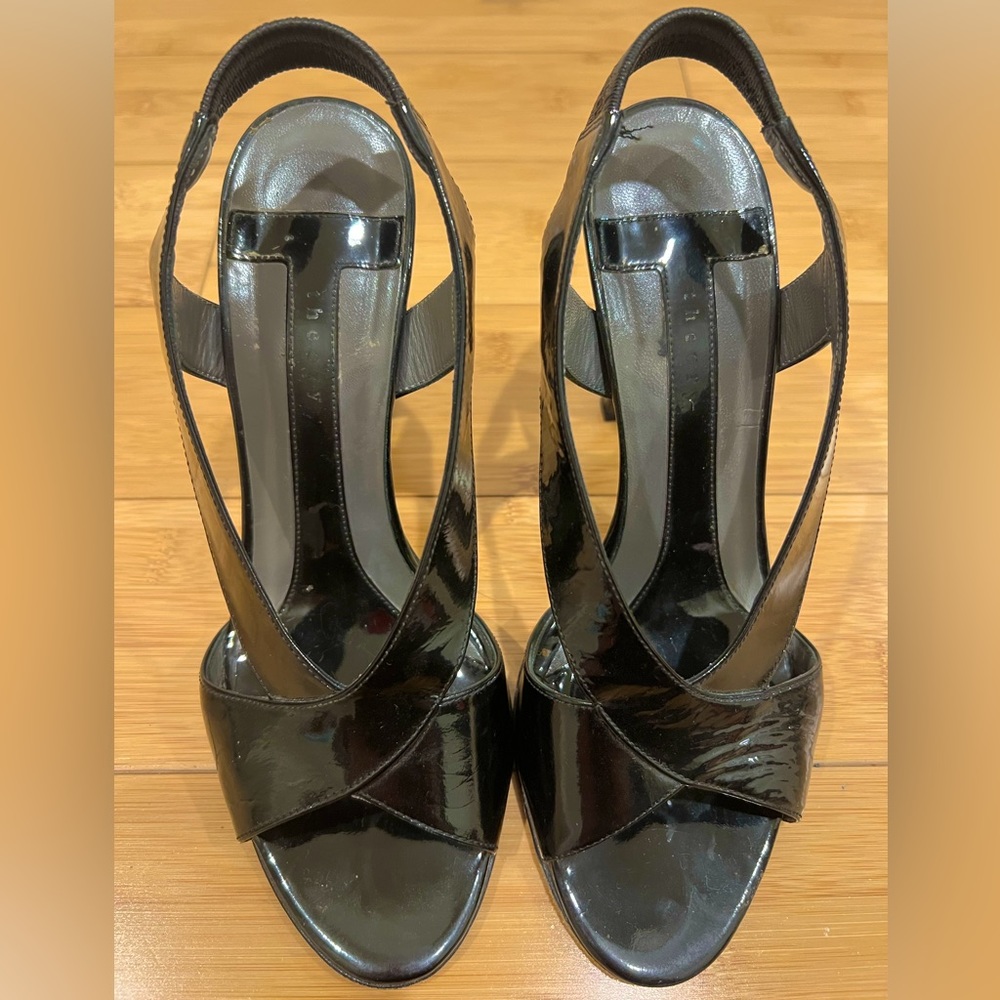 Theory Black Patent Leather Heels